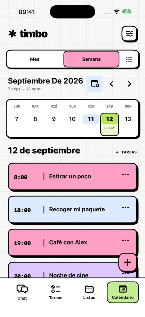 Tu semana de un vistazo